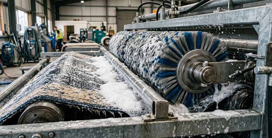 Машинно пране на килим